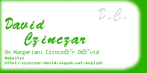 david czinczar business card